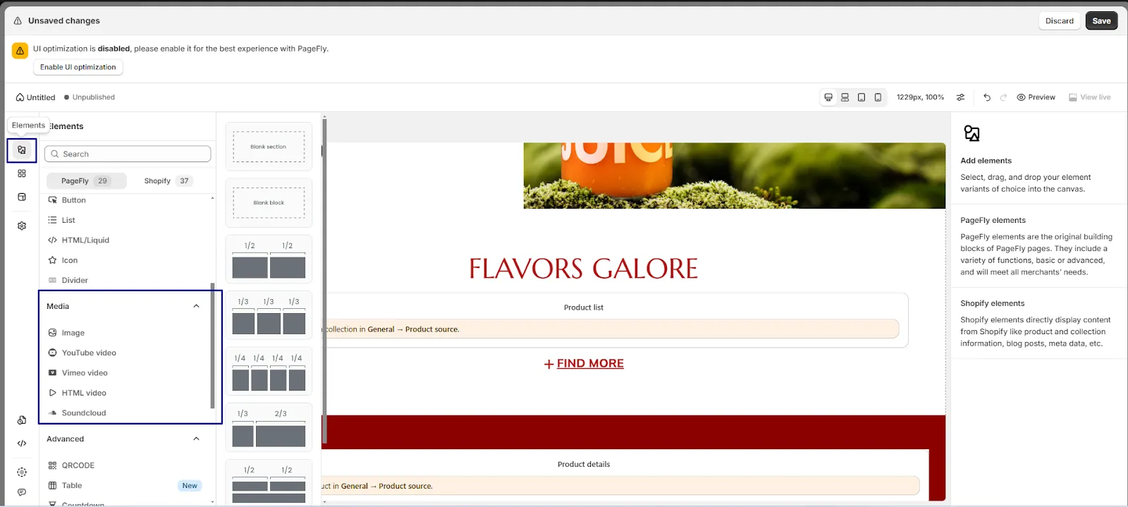 Click Element and scroll down